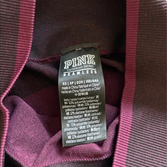 Seamless maroon PINK leggings - Picture 2 of 3